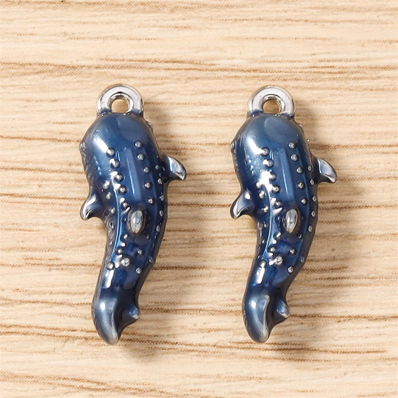 5 Stück niedliche, gemischte Emaille-Anhänger mit Motiven von Meereslebewesen wie Seesternen, Fischen und Hummern für die Schmuckherstellung, Ohrringe, Halsketten, DIY-Bastelbedarf. – Detail 18
