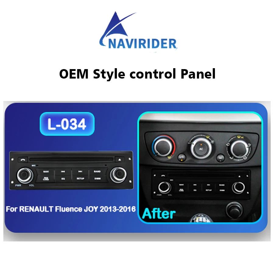 OEM Style Key Control Panel For RENAULT Fluence JOY 2013-2016 to control After Market Android Screen