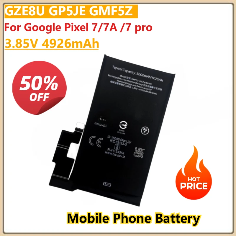 

3.85V 4926mAh For Google Pixel 7/7A /7 pro GZE8U GP5JE GMF5Z Replacement Mobile Phone Battery High Quality Batteries