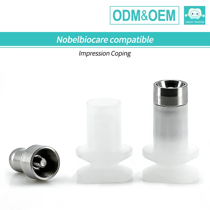 6set Composite Closed Tray Impression Coping + Implant Analog + Titanium Base – Compatible with Nobel Biocare fast shipping