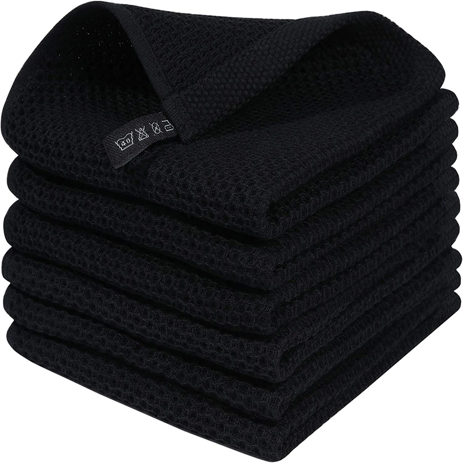 Cotton Honeycomb Kitchen Square Towel Set, Easy to Clean