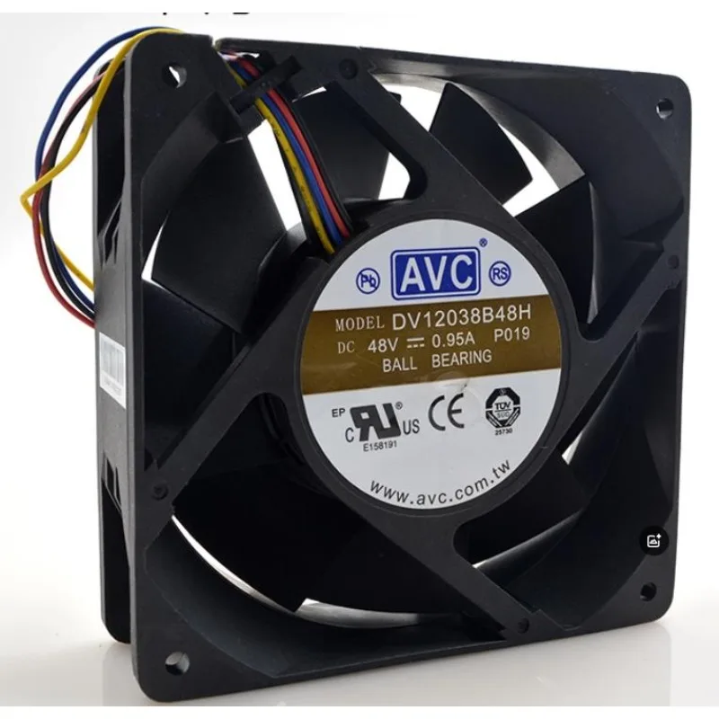 

Новый вентилятор-кулер для AVC DV12038B48H 48 В 0,95 А 12038 12 см Violent промышленный инверторный охлаждающий вентилятор 120*120*38 мм