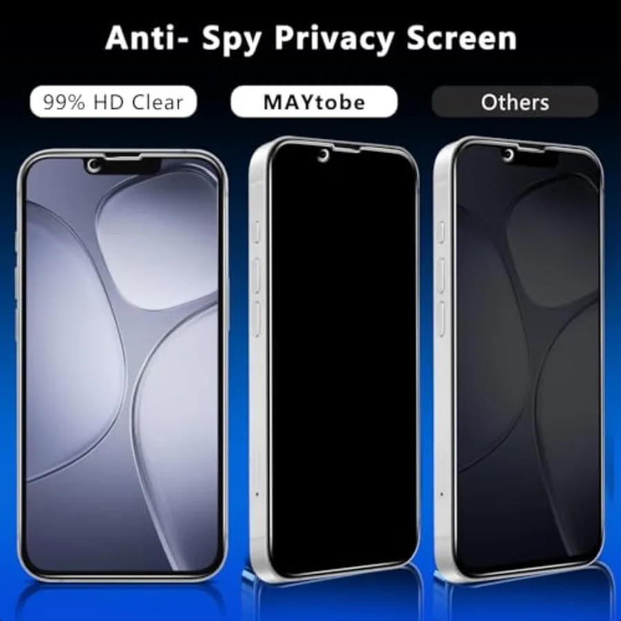MAYtobe [Pack da [2+2 Progettato per iPhone 16e Pellicola salvaschermo privacy Pellicola temperata privacy con protezione per obiettivo fotocamera per iPhone