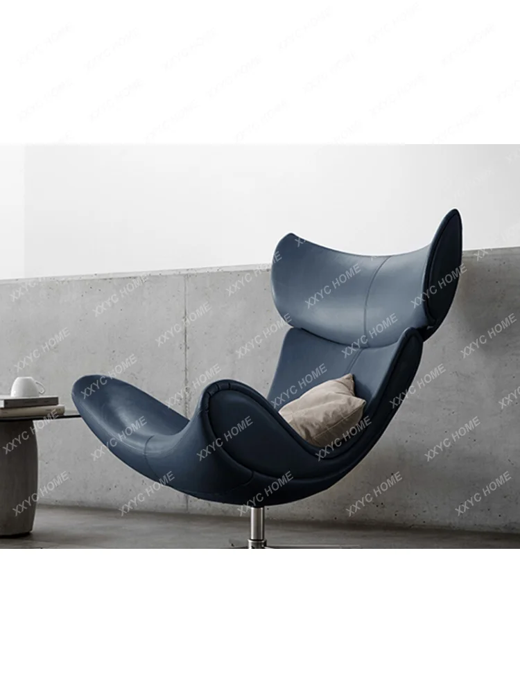 Genuine Leather Single-Seat Sofa Chair Designer Leisure Chair Recliner Wingback Chair Modern Minimalist Chair Snail Chair