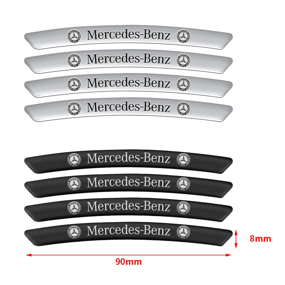 4pcs Aluminum Car Badge Wheel Rim Emblem Decoration Stickers For Mercedes Benz Exclusive AMG W108 W124 W126 W140 W168 W169 W176