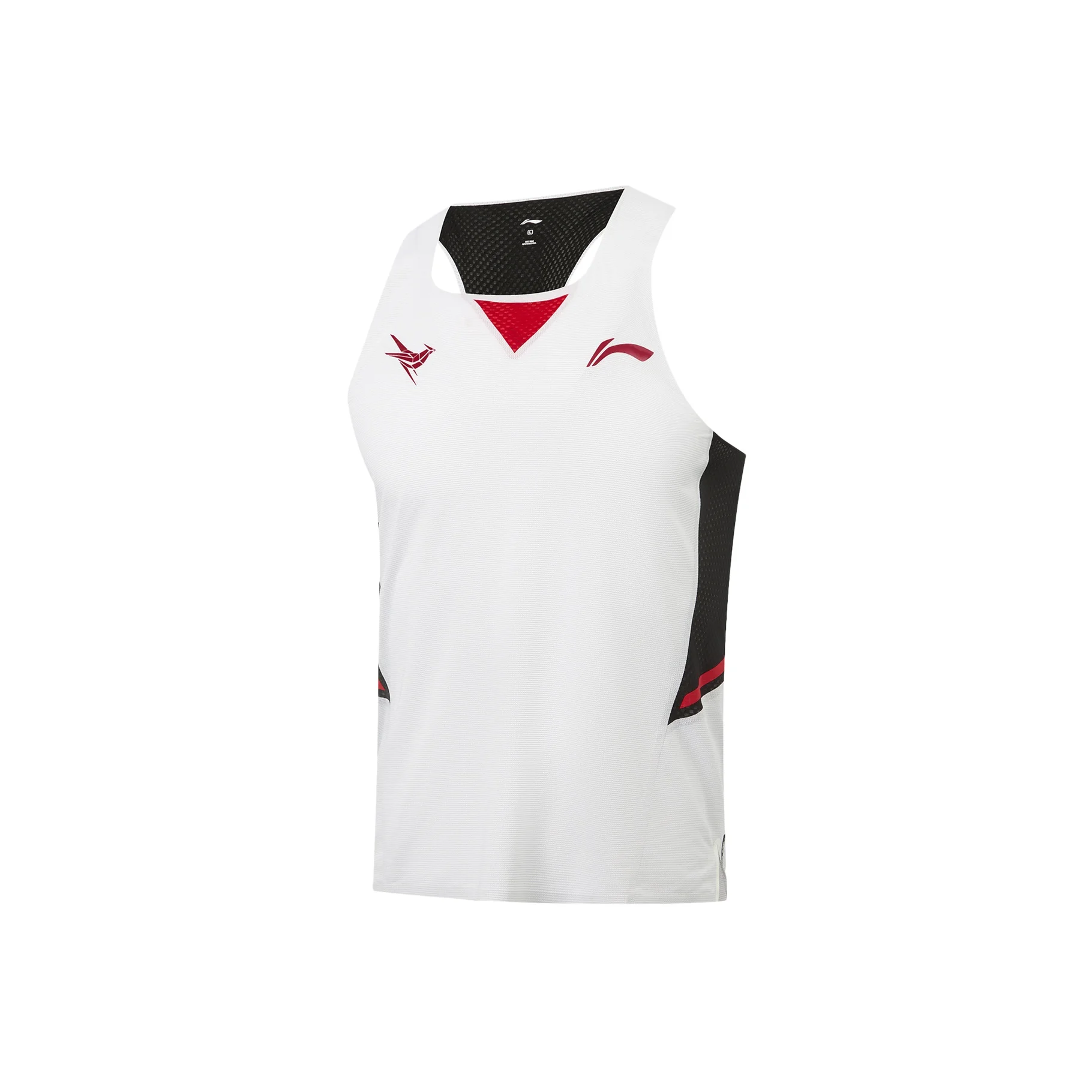 Li Ning Dragon Sparrow Running Tank Top Men's White Black Red AAYW199-1