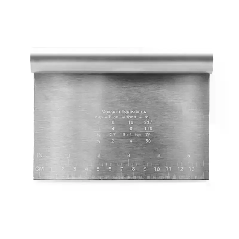 Stainless Steel Scale Cake Scraper DIY Dough Pastry Spatulas Buttercream Edge Smoother Cake Decorating Tools Baking Accessories