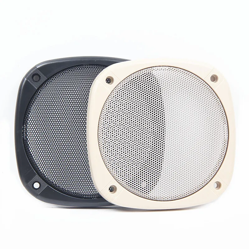 5-Inch Square Car Horn Mesh Cover Speaker Modification Decoration Ring Protection Cover Repair Parts 2Pcs