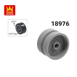 WANGE 18976 100g/73PCS  Wheel 18mmx12mm with Axle Hole and Stud Block Moc Color Compatible DIY Toy Parts Gift Box