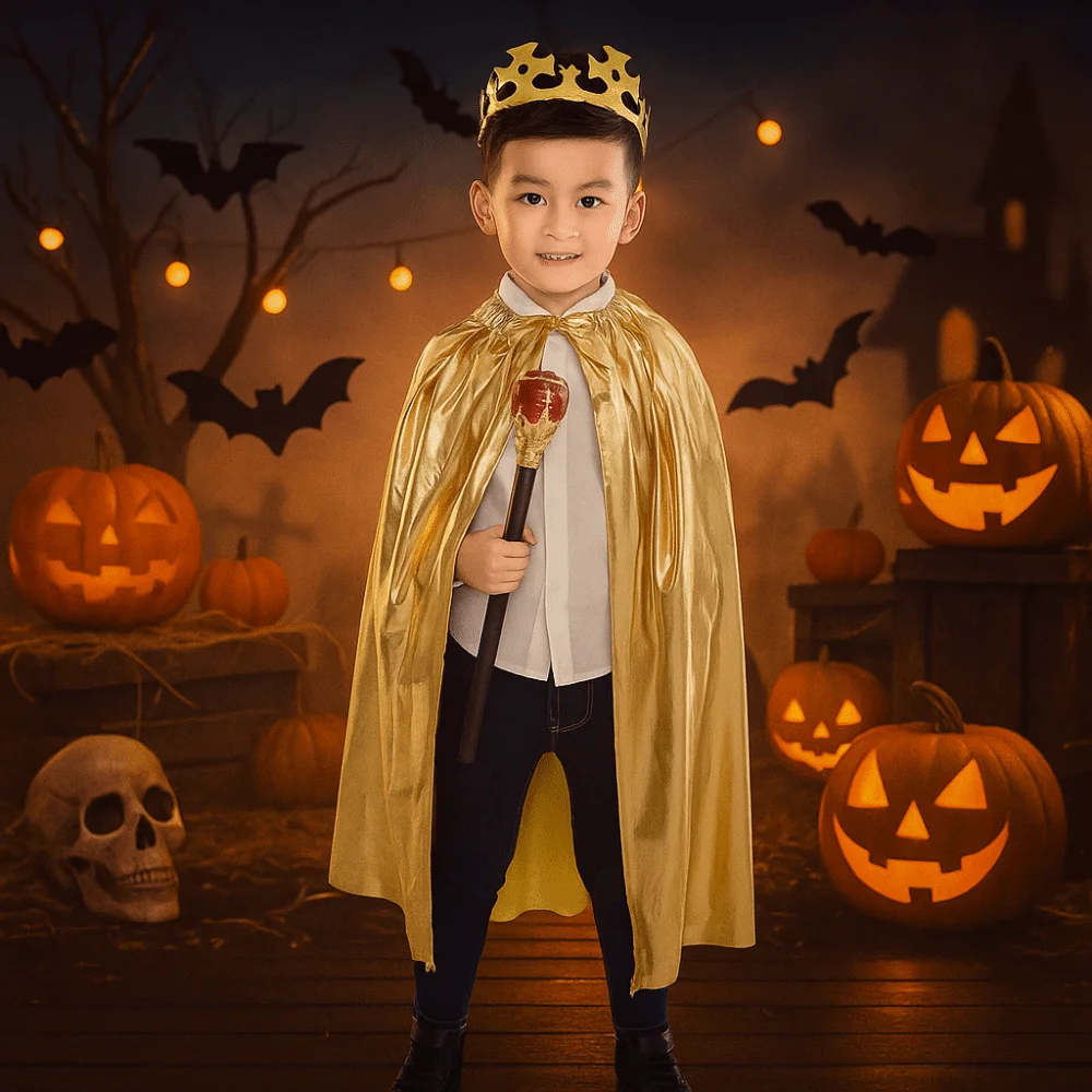 

Cool Multipurpose Grim Reaper Cloak Coat Nightclub Bar Dress Halloween Kids Cape Long Cosplay Costume Witches Robes Halloween