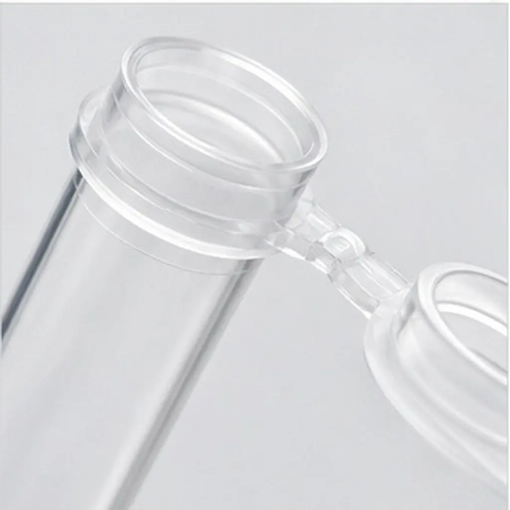 300Pcs Clear Microcentrifuge Tube Snap Cover Plastic Graduated Markings Laboratory Sample Storage Test Tubes Centrifuge Vial