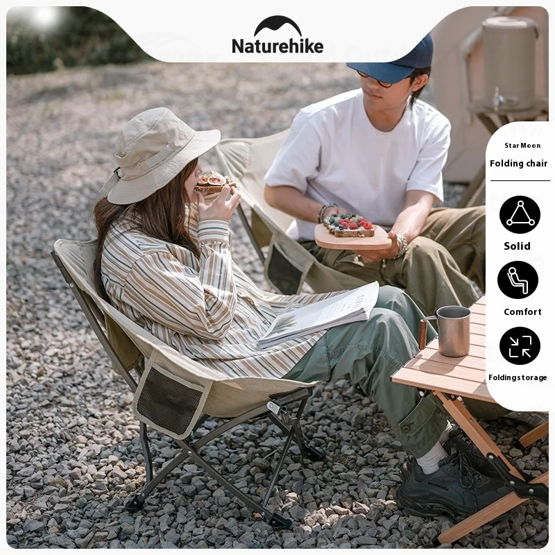 

Naturehike Folding Chair Thickened Carbon Steel Stable Support Bearing 120kg Lightweight Chair Outdoor Camping Fishing Chair