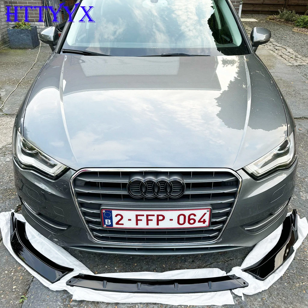 Fit For AUDI A3 8V 2012-2016 Sedan Car Front Bumper Splitter Lip Diffuser Body Kit Spoiler Guard(Not For S-Line MODELS)