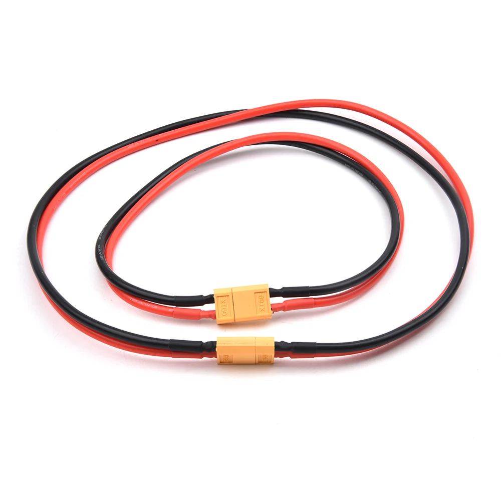 1 SZTUK 40CM / 60CM 12AWG XT60 Wtyczka żeńska do XT60 Wtyczka męska Adapter Złącze Silikonowy drut miedziany Kabel połączeniowy akumulatora