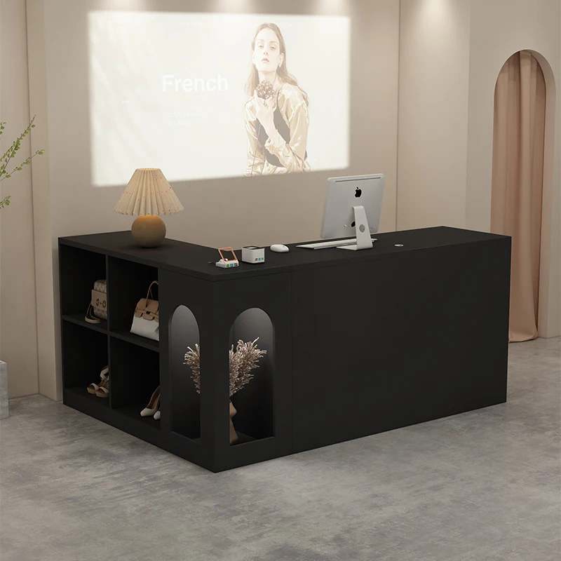 

Display Hotel Reception Desk Counter Hair Salon Aesthetic Trendy Reception Desk Counter Hair Salon Luxury Commercial Furniture
