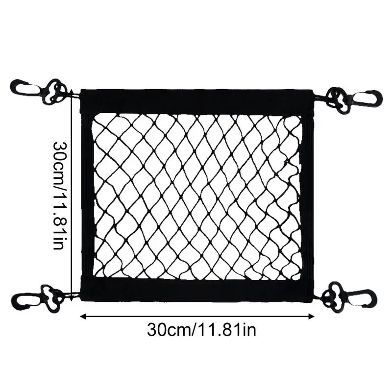 Motorcycle Cargo Net High Elastic Double Layer Motorcycle Net for Helmet Storage Bungee Cargo Net with 4 Hooks Luggage Net view 5