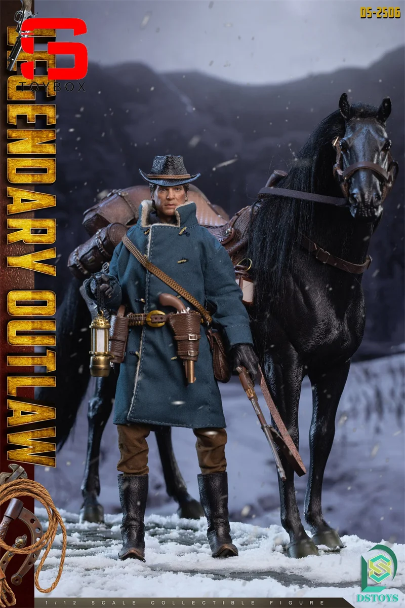 DSTOYS DS-2505 DS-2506 1/12 Cowboy occidental Double tête Figurine 6 ''Mâle soldat Figurine ensemble complet modèle