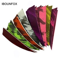 50pcs 4 Inch Left Wings Turkey Feathers Arrow Fletching Camo Color Archery Hunting Arrow Accessories Shield Cut