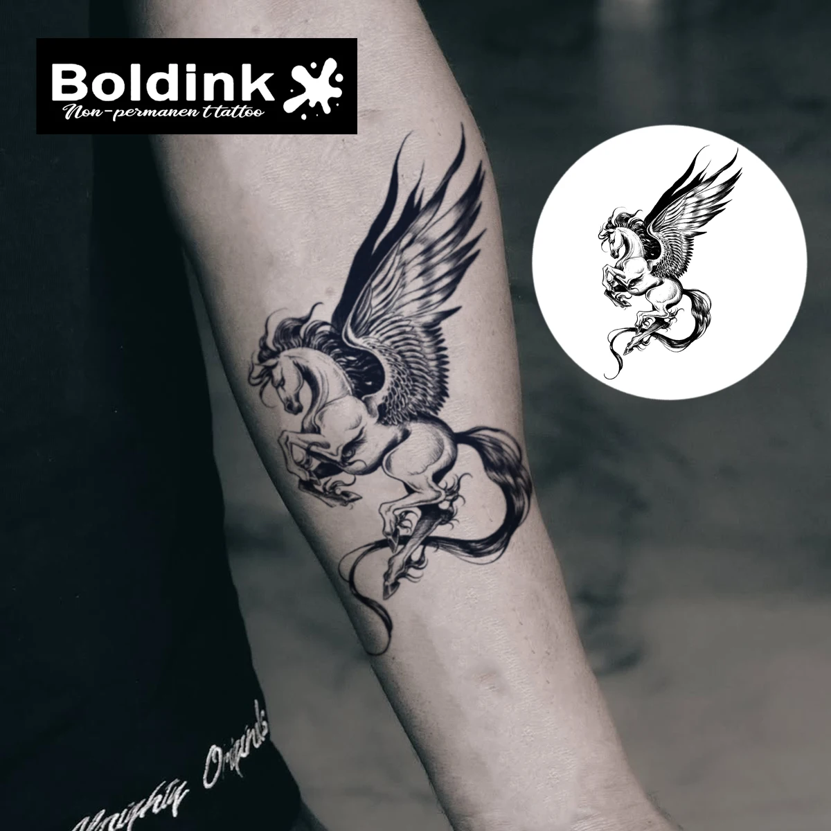 Boldink non-permanent tattoo technology Tianma tattoo stickers realistic tattoo design lasts 1-2 weeks waterproof.