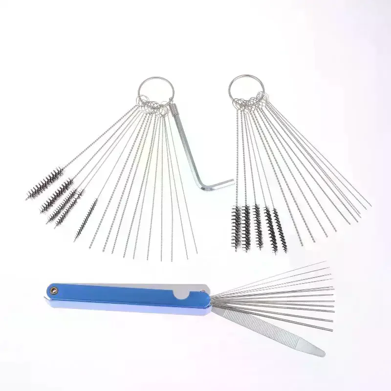 

1set Cleaner Tool Carburetor Carbon Dirt Jet Remove Cleaning Needles Brushes for Automobile Motorcycle Atv Welder Carb Chainsaw