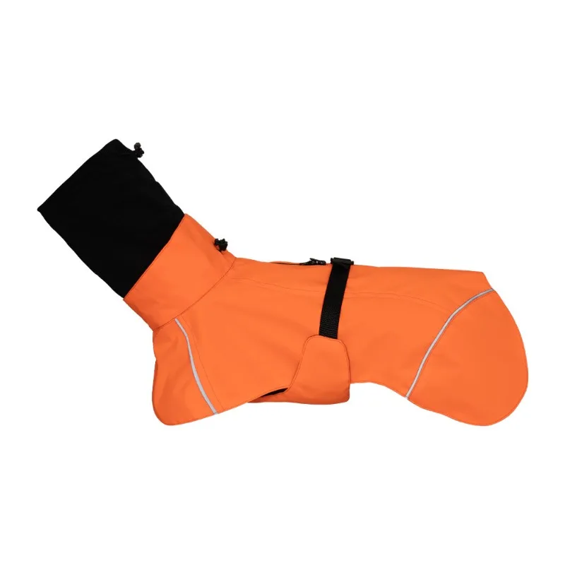 معطف واق من المطر للكلاب الصغيرة سترة كلب خارجية مقاومة للماء مع فتحة مقود بسحاب عاكسة للكلاب مع غطاء رأس مريح #6