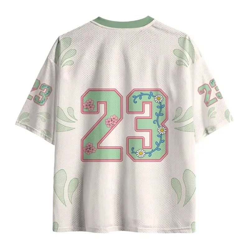 Men's Japanese Anime-Style Y2K Short-Sleeve Mesh T-Shirt Urban Casual Quick-Drying Breathable Top