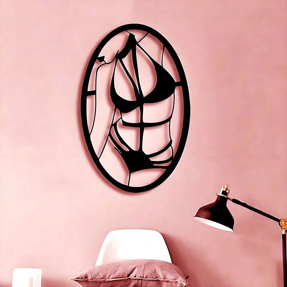 

Modern Silhouette Metal Wall Art Decor for Living Room Bedroom Office Bathroom Waterproof Rustproof