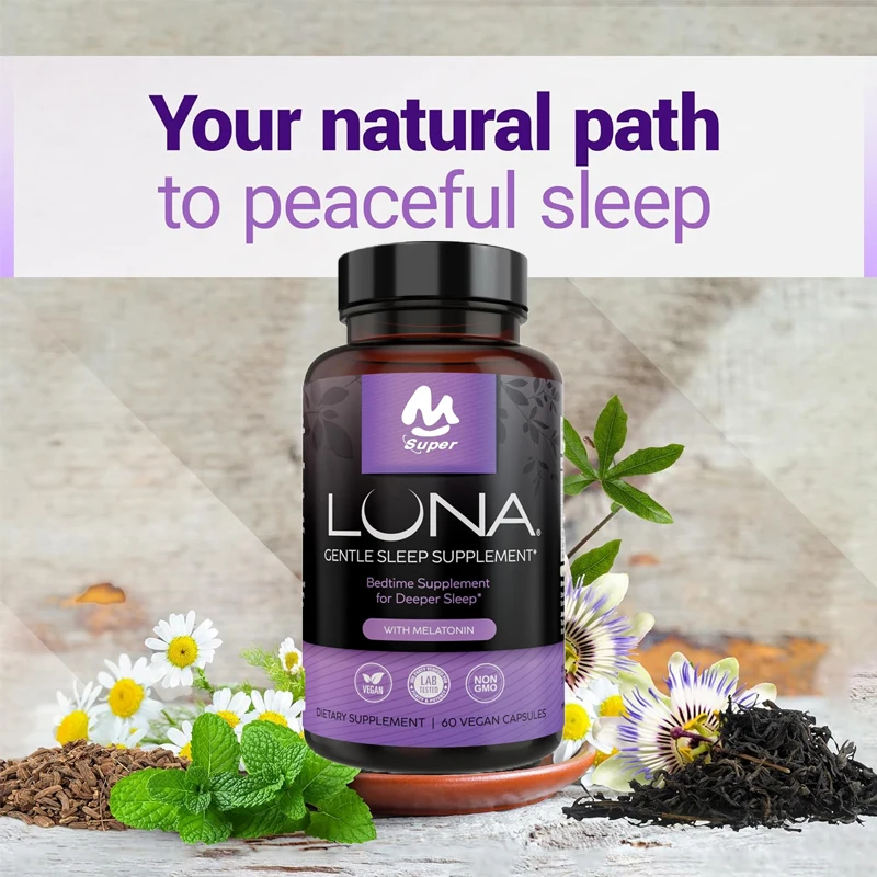 Aid | Natural Sleep Aid, Contains Valerian Root, Melatonin, Chamomile, Lemon Balm | Adult Sleep Medicine -60 Vegetarian Capsules