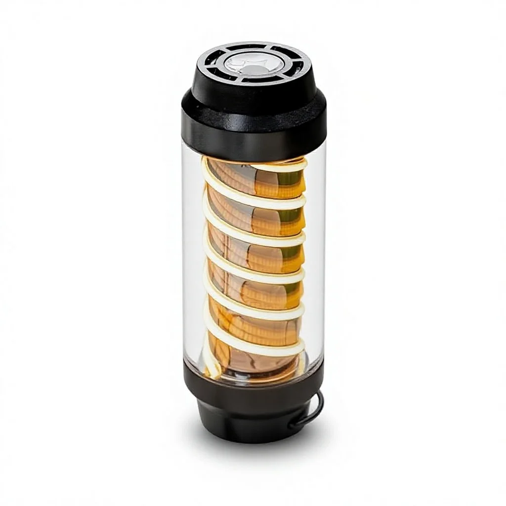 Outdoor Spiral LED Camping Light 800mAh Type-C Rechargeable IPX4 Waterproof Dimmable Tent Lantern