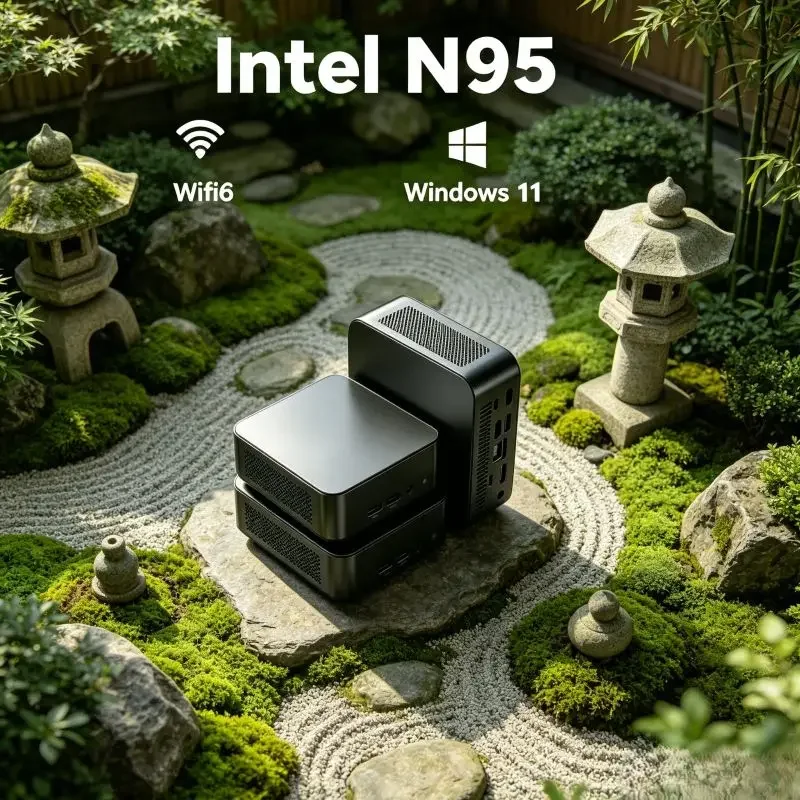 

Mini PC Core N95, 16GB SSD, Win11, WiFi6, 4K, Multi-scene Applicability, Easy Placement to Fit Family Life and Daily Office Work