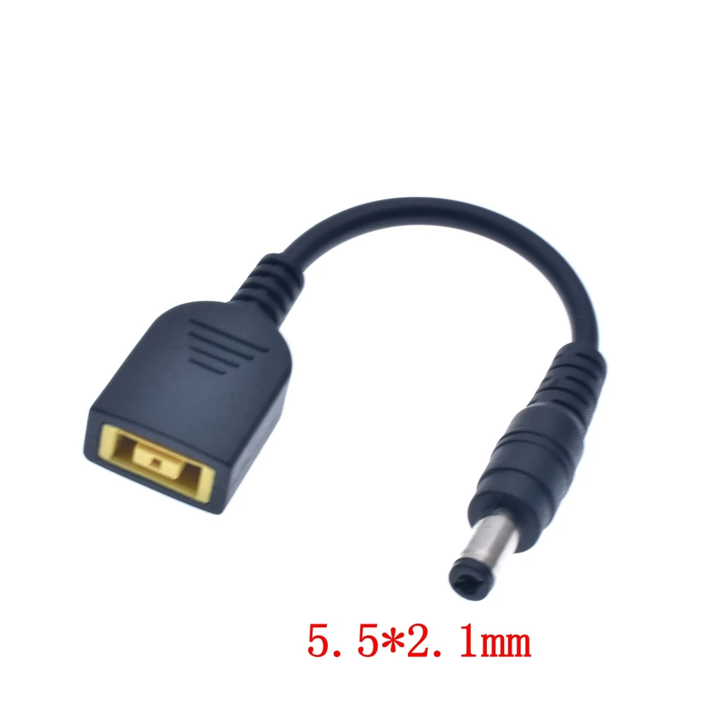 DC Power Jack Square USB Female to 5.5*2.1/7.9*5.5/4.0*1.7/mm Male Power Converter Cable for Lenovo Thinkpad Laptop 15cm
