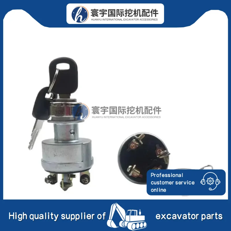 

1 Pcs Compatible with Cat320/320b/c/d Ignition Switch Start Ignition Switch Lock 4-wire/6-wire Excavator Part
