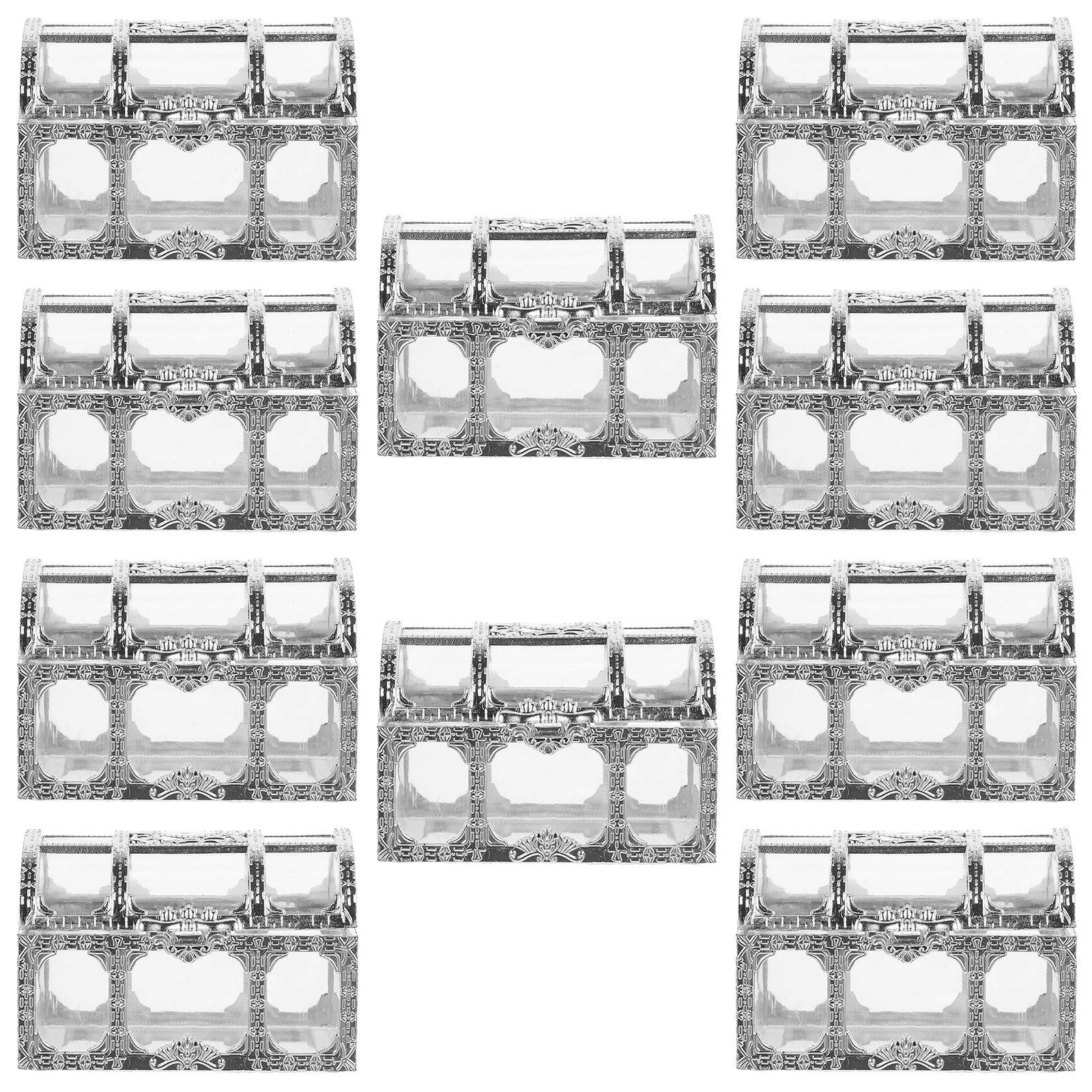 

10 Pcs Boxes Clear Plastic Containers for Party Favors Candy Container Weddings Baby Showers Gifts Treat Boxes
