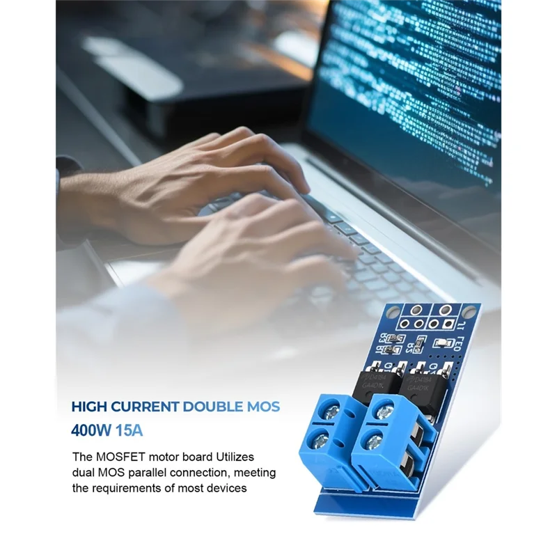 A33T-6PCS Dual High-Power Trigger Switch MOSFET Drive Module Motor Speed Controller 0-20Khz PWM Aanpassing DC 5V-36V 400W,15A