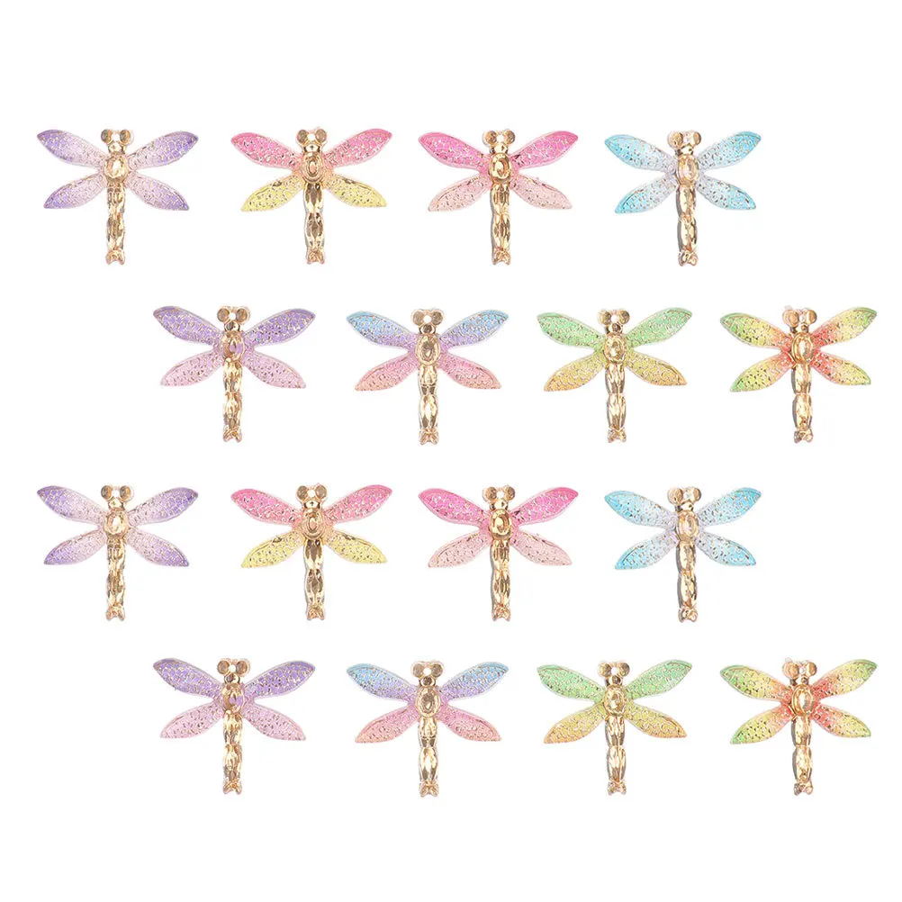 

24Pcs Decorative Dragonfly Charms High Quality Jewelry Pendants for DIY Necklace Earring Bracelet Keychain Craft Ornament