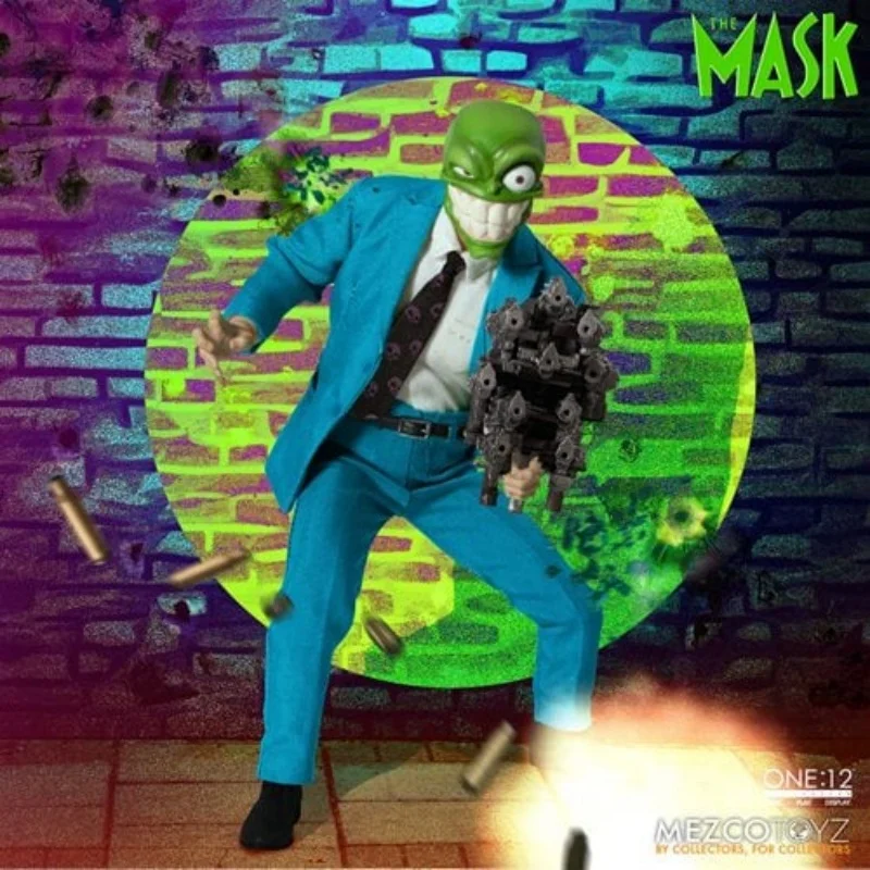 Figurines d'action Mezco The Mask, accessoires de bureau, modèle de mobilité articulée drôle, ornement de bureau, jouets d'Halloween pour adultes, cadeau authentique