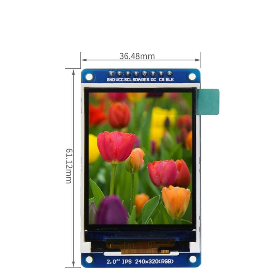 2.0-inch IPS Full Angle TFT Display Screen LCD Screen Color Module SPI Serial Port High-definition 240x320