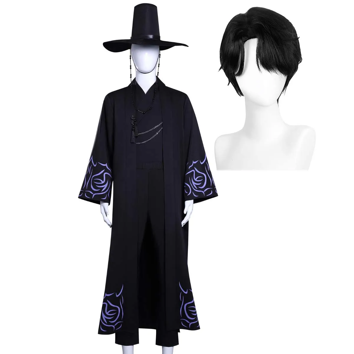 

Детский и взрослый охотник на демонов Saja Boy Jinu, косплей Kpop, групповой поющий корейский стиль, мужской костюм, костюм или парик