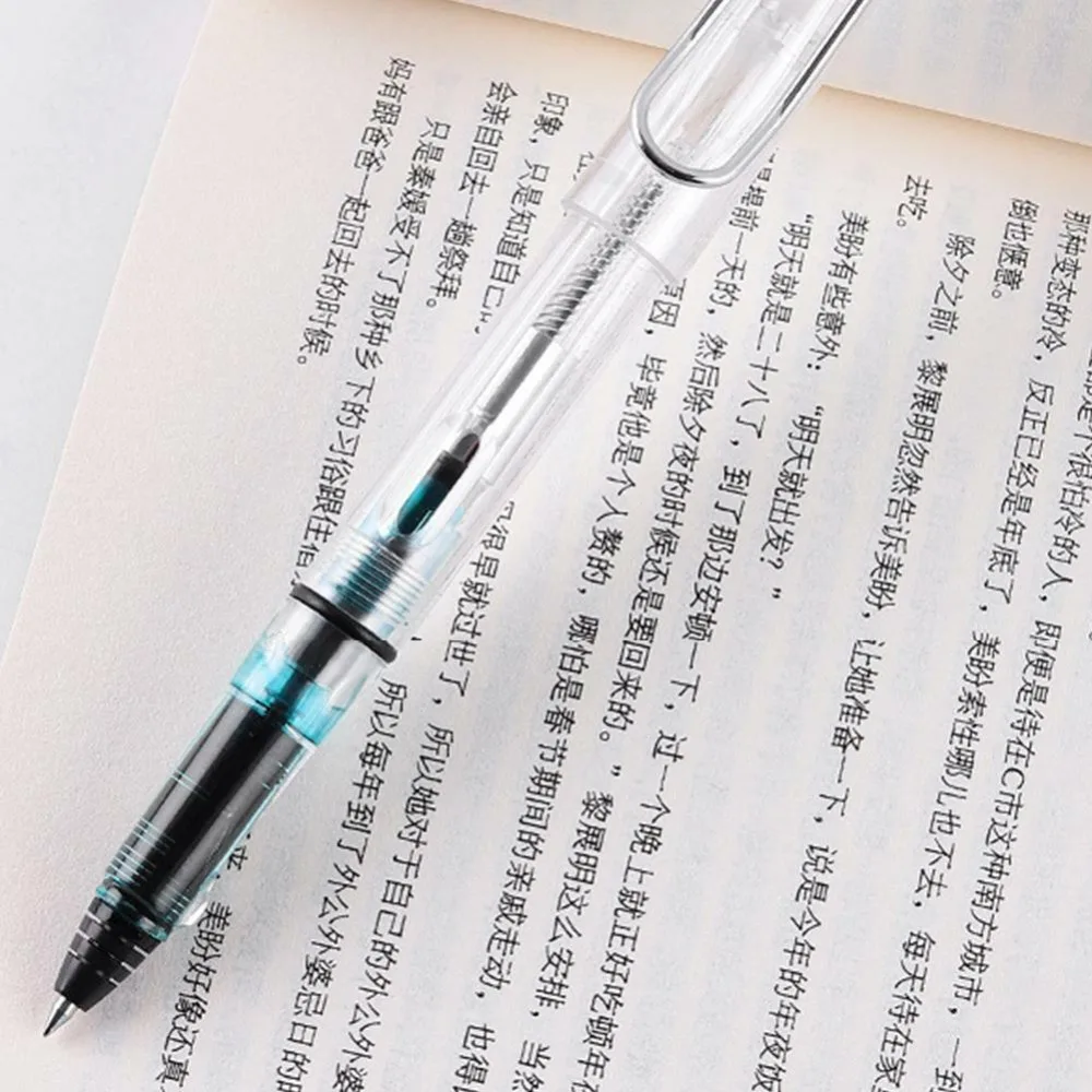 Student Handschrift transparenten Kolben Füll federhalter neuen Wassers tift transparenten Kugelschreiber Erwachsenen Büro Stift Stil neutralen Stift – Detail 4