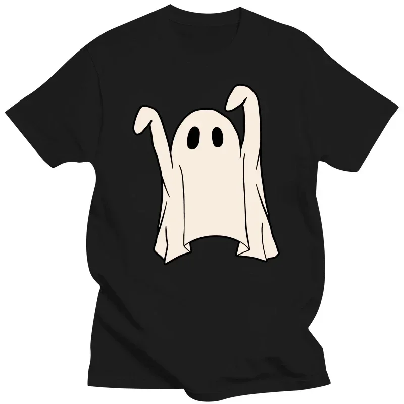 

Chic Halloween Ghost Hipster Classic men's short sleeve Fun vintage T-shirt Fashion trend casual top Extra size