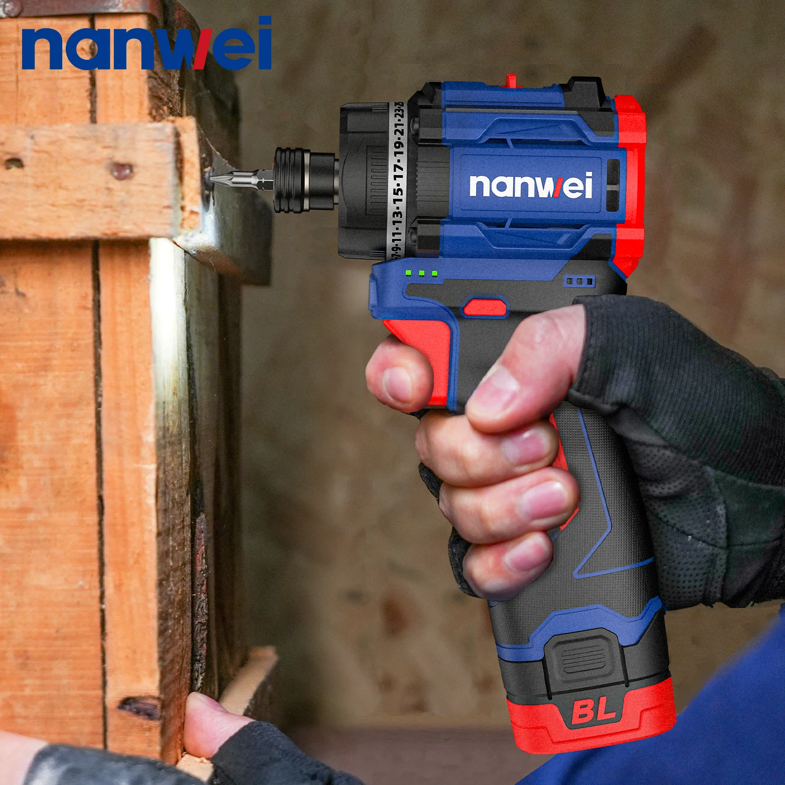 16V Power Tools Brushless Li-ion 45NM Driver Household 16v Electric Screwdriver Drill Cordless Screwdriver