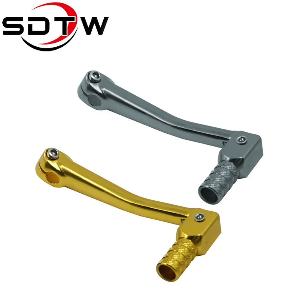 SDTW CNC Universal 10-11mm Motorcycle Folding Aluminum Gear Shift Lever Fit For 50/110/125/150/250cc ATV Dirt Bike Pit Bikes