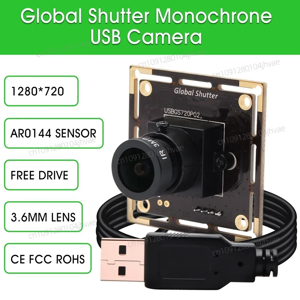 

NEW ELP 720P 60fps Color USB Webcam High Speed 1MP HD CMOS Mini Global Shutter USB Camera Module for Scanning Barcode ,passport