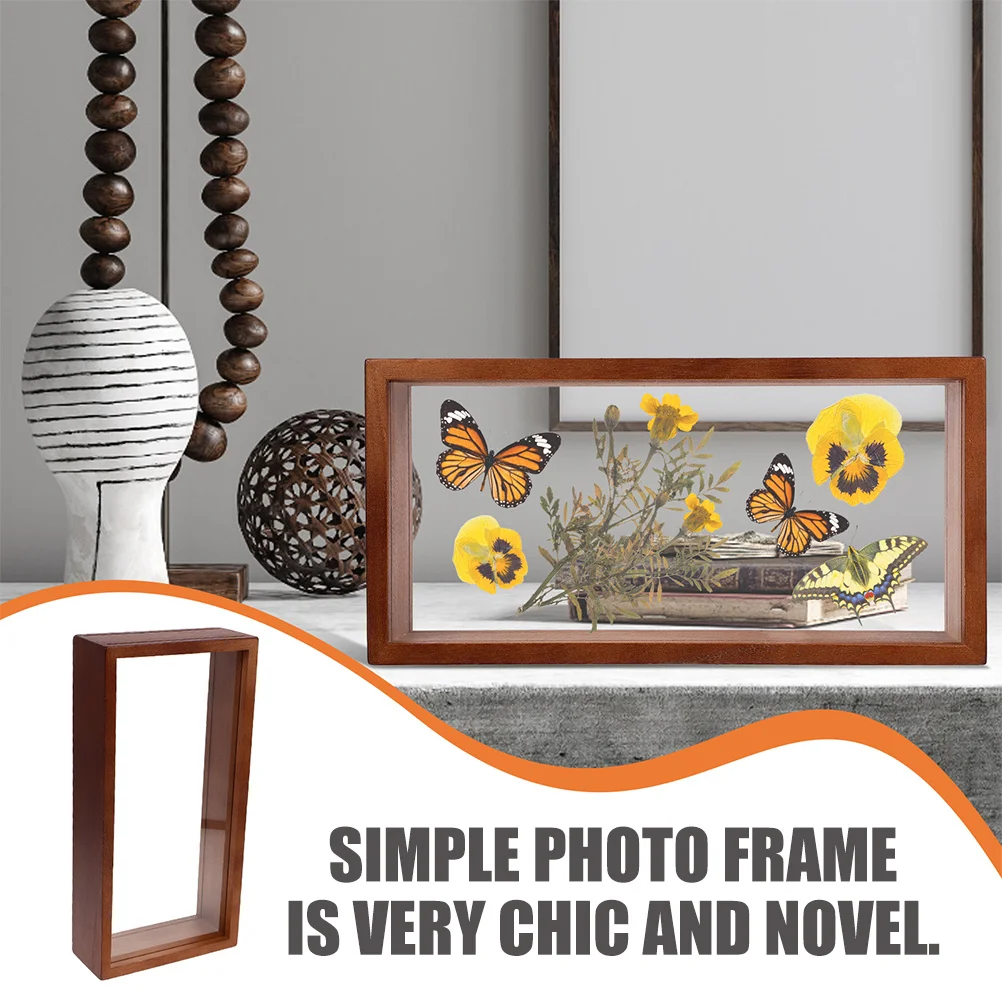 

2Pcs Specimen Frame Display Dried Flower Shadow Box Case for Pressed Plants Floral Decoration Shadows Box Frame