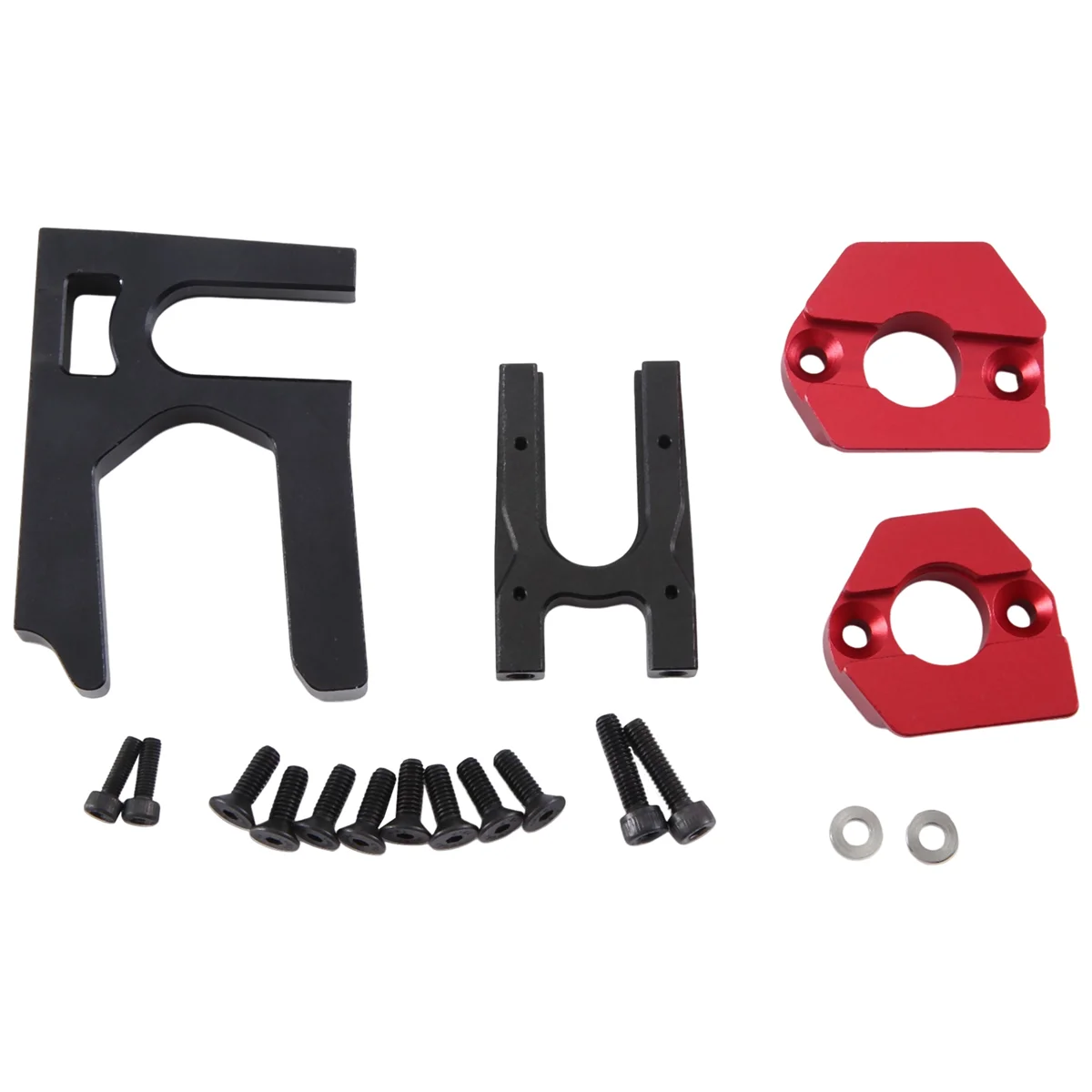 For ARRMA 1/7 MOJAVE INFRACTION 1/8 Kraton Outcast TYPHON EXB 6S Metal Center Diff Mount + Motor Mount Red+Black