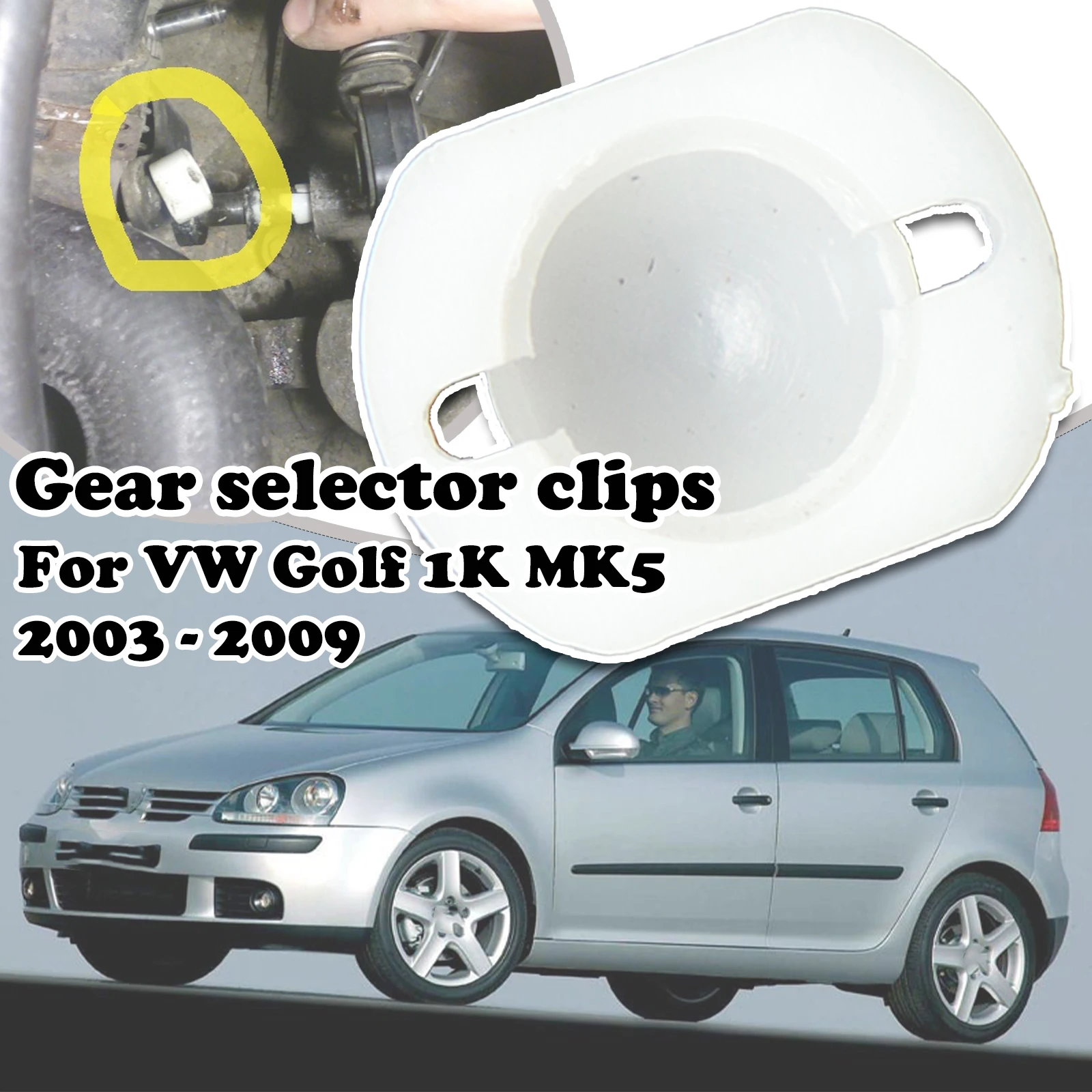 

For VW Golf 1K MK5 Gear Selector Lever Mechanism Sliding Shoe Bushing Shift Rod Linkage Clip Manual Transmission Rivet 2003-2009