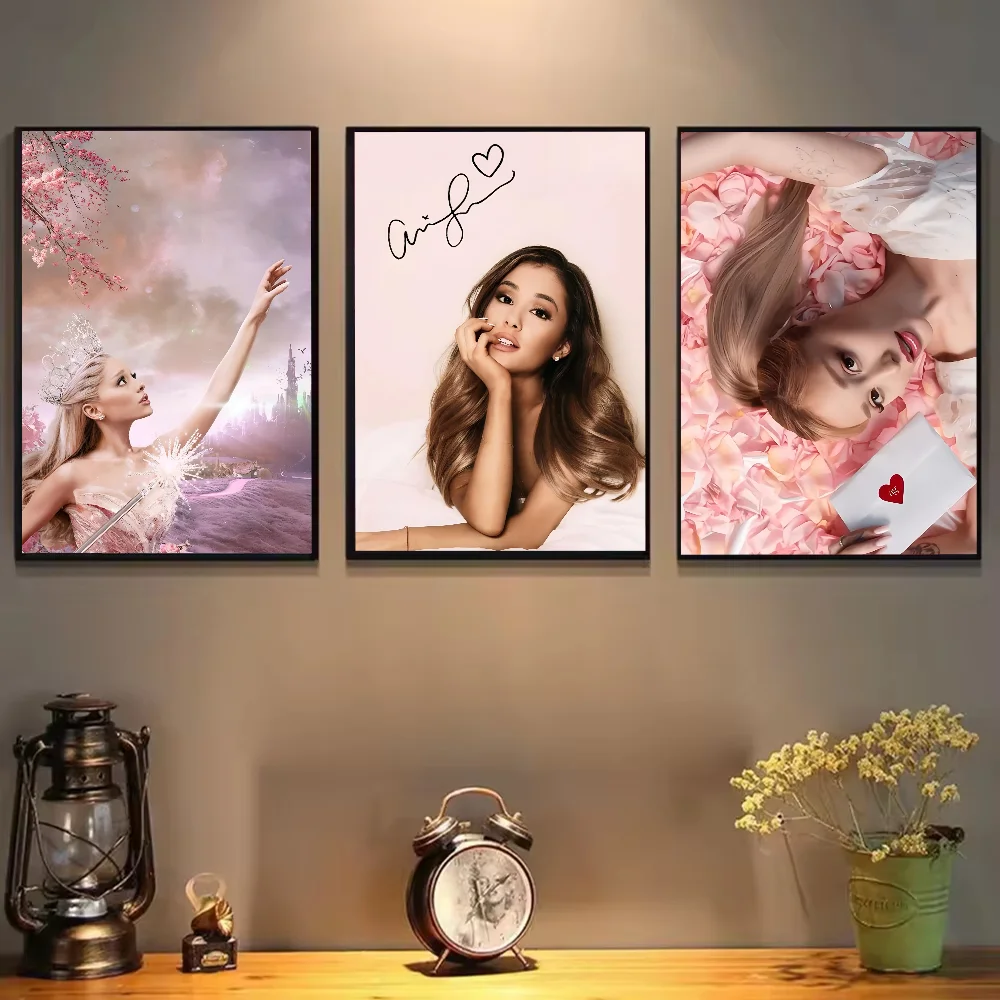 1 قطعة A-Arianas المغني G-Grande المشارك ذاتية اللصق الفن ورق مقاوم للماء ملصق مقهى بار غرفة جدار ديكور