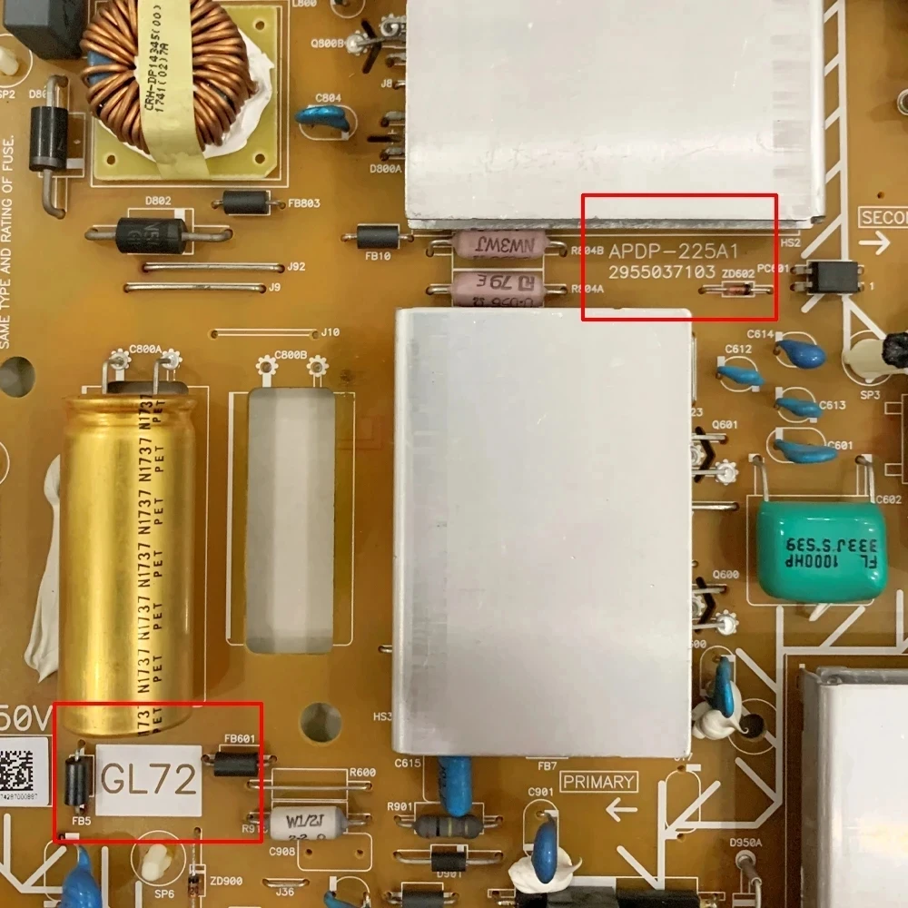 For Sony TV KD-65X8500E PCB Power Supply Board APDP-225A1 2955037103 GL72