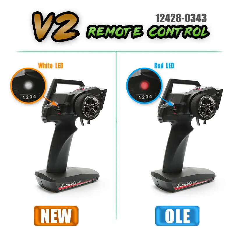 

A45F-Version 2,4G 2CH V2 передатчик радиопульт дистанционного управления для Wltoys 12428 12423 1:12 RC автомобильные гусеничные детали