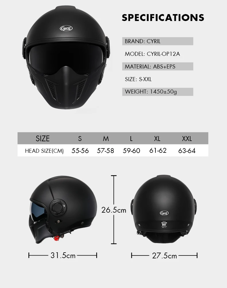Modular Motorcycle Helmet Double Lens Full Face Motorcycle Helmet Man Woman Retro DOT Open Face Motorcycle Helmets Casco Moto